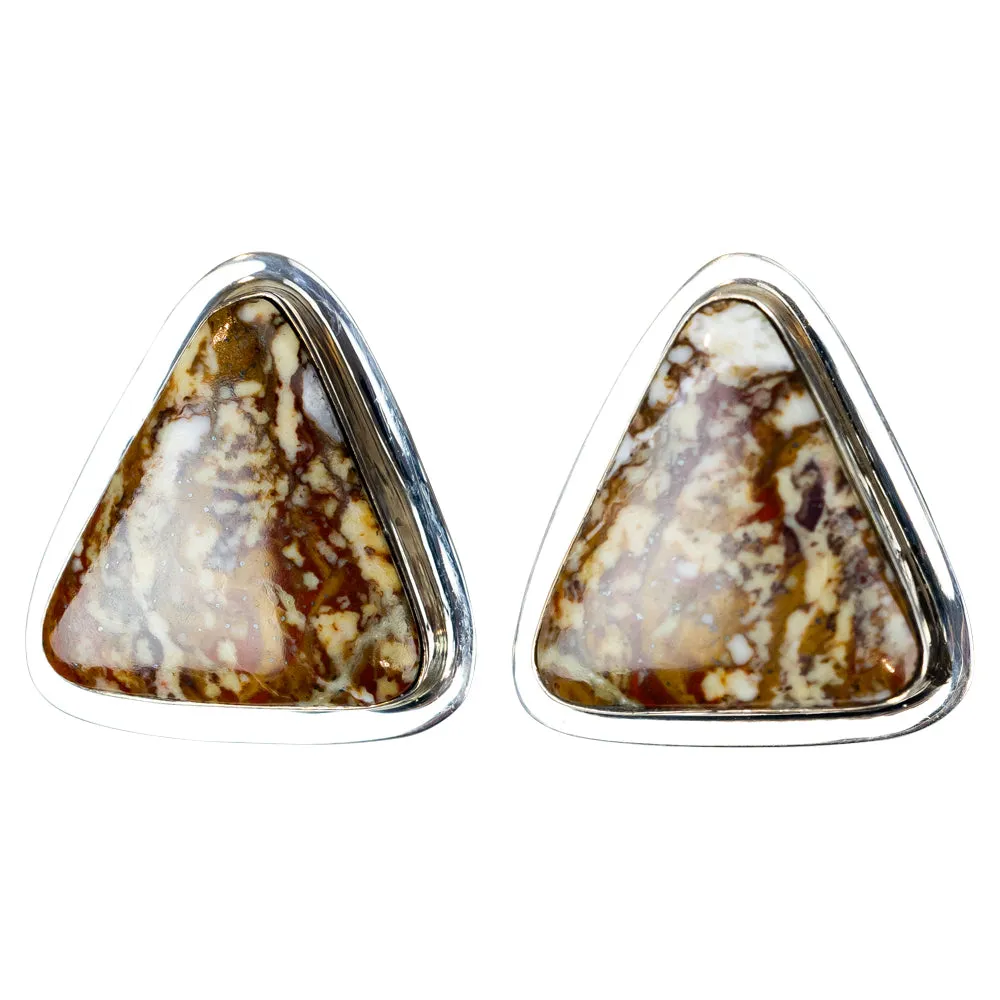 Jasper Sterling Silver Navajo Earrings