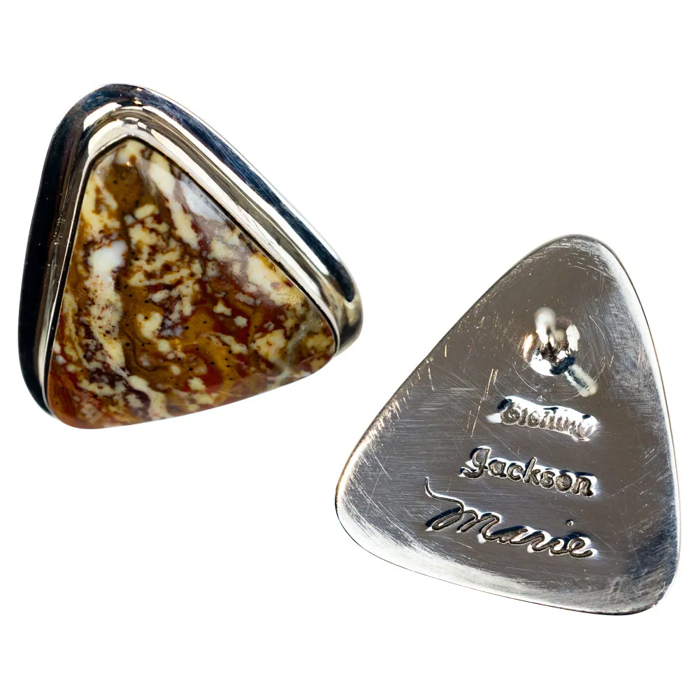 Jasper Sterling Silver Navajo Earrings - Image 3