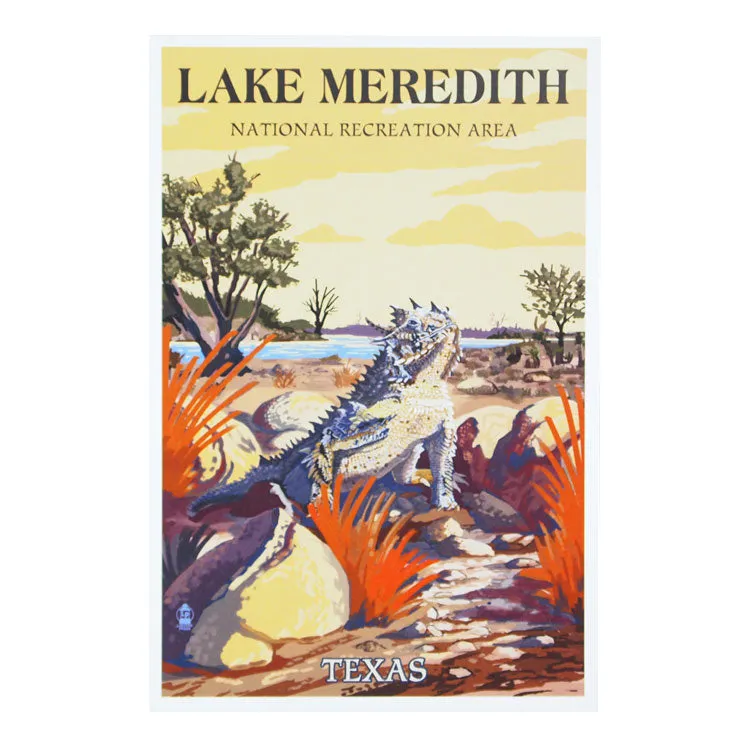 Lake Meredith National Recreation Area Postcard - Horned Lizard