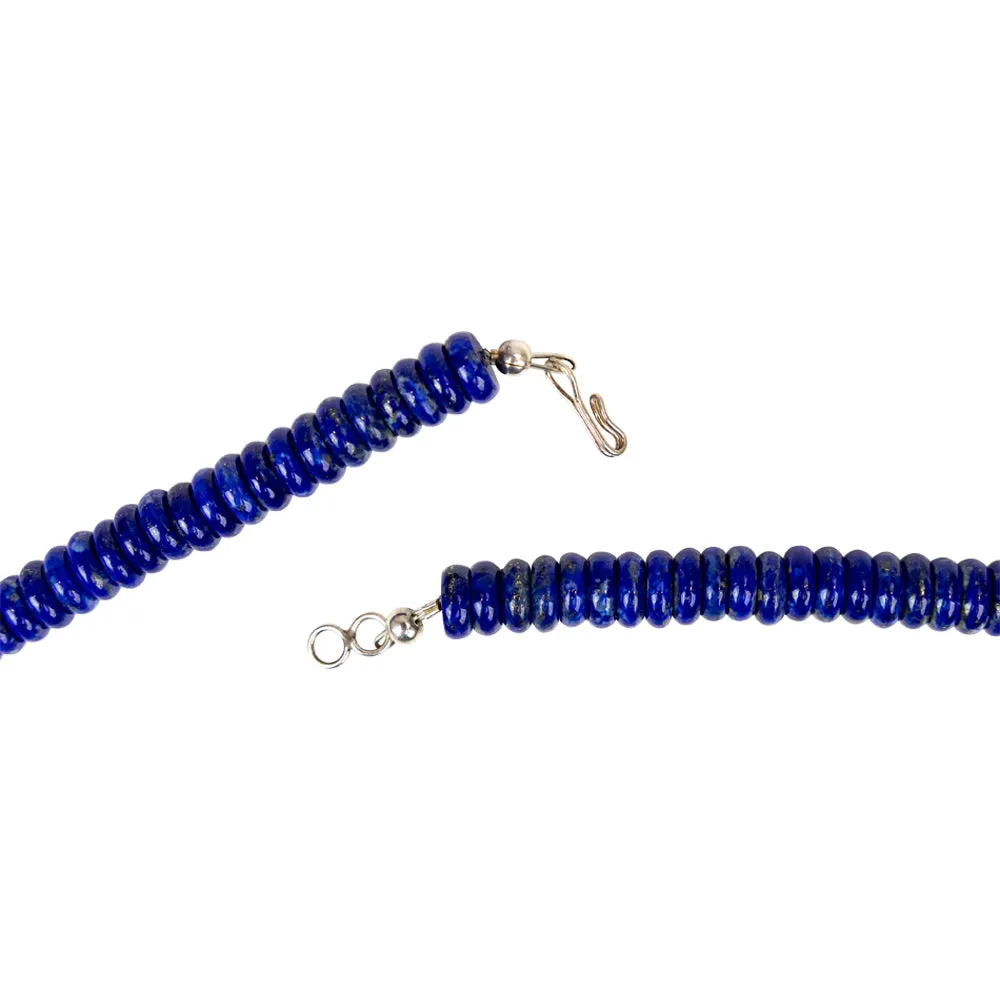 Lapis Pendant Sterling Silver Navajo Necklace - Image 3