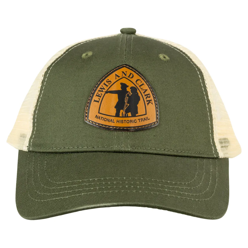 Lewis & Clark National Historic Trail Mesh-Back Cap - Leather Patch - Image 2