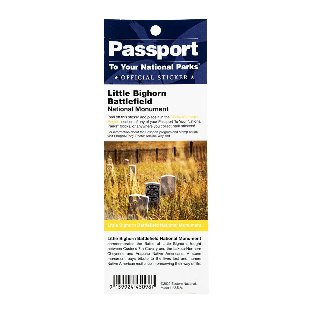 Little Bighorn Battlefield National Monument Official Passport Single Sticker