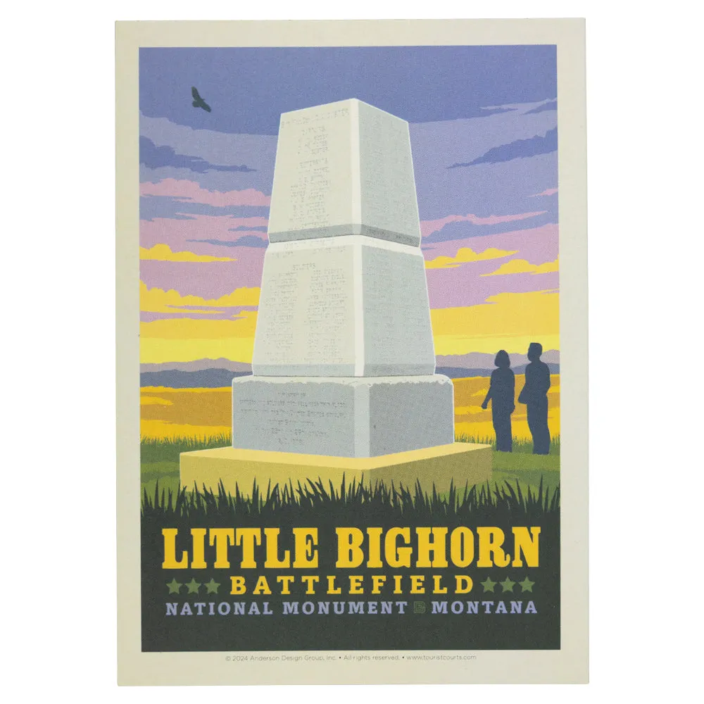 Little Bighorn Battlefield National Monument Postcard - ADG Graphic