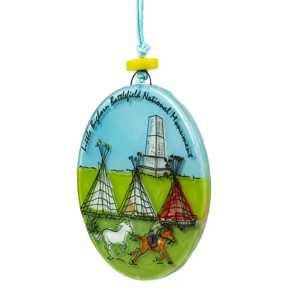 Little Bighorn Battlefield National Monument Recycled Glass Ornament - Image 3