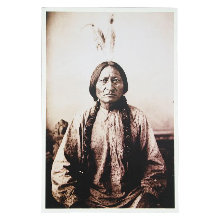 Little Bighorn Battlefield Postcard - Sitting Bull Portrait