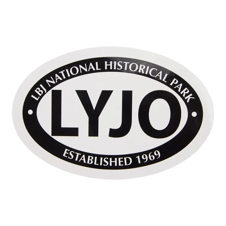Lyndon B. Johnson National Historical Park Sticker - Euro Oval