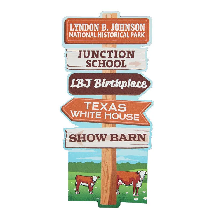 Lyndon B. Johnson National Historical Park Sticker - Signpost