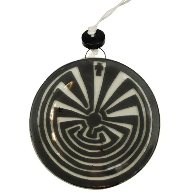 Man in the Maze Recycled Glass Ornament