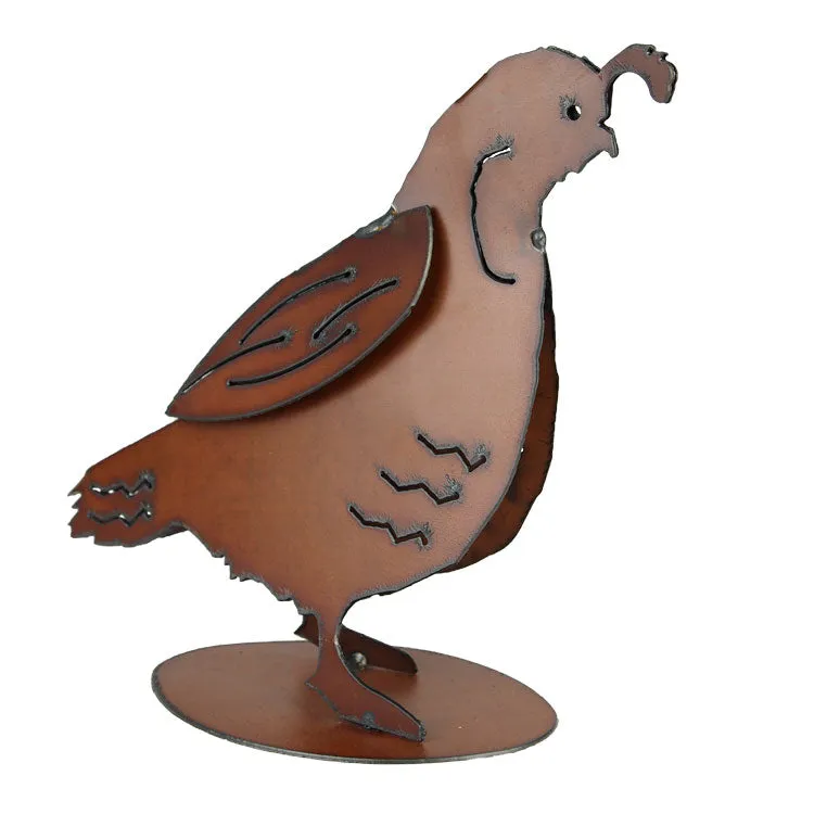 Metal Gambel's Quail Yard Art - Image 2