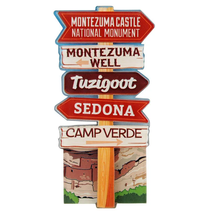 Montezuma Castle National Monument Magnet - Signpost