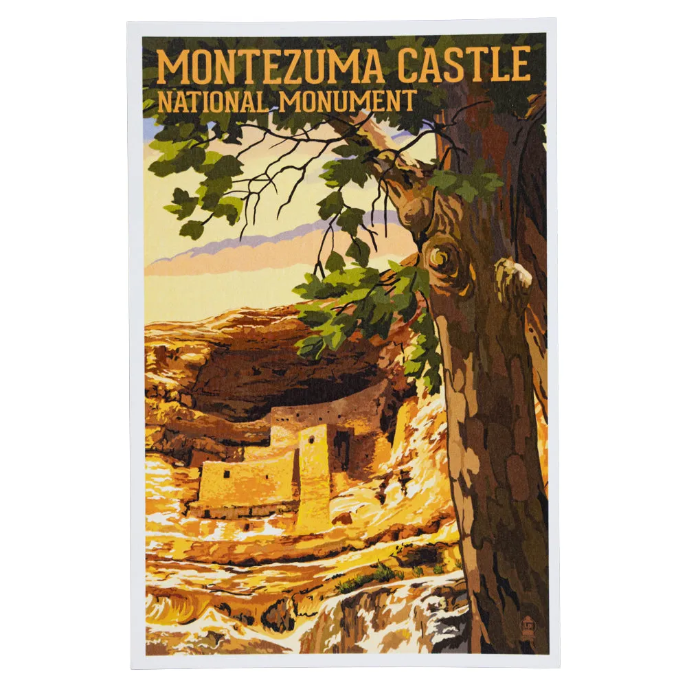 Montezuma Castle National Monument Postcard - Sunset