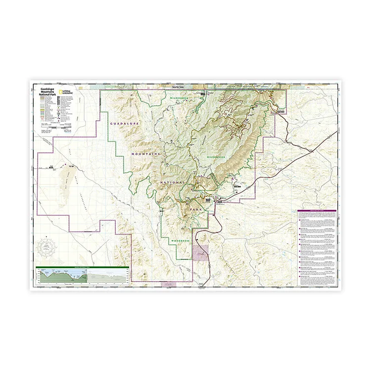 National Geographic Guadalupe Mountains National Park Trail Map - Image 3