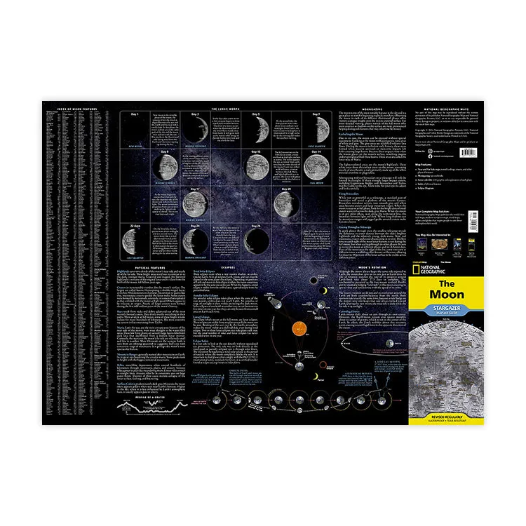 National Geographic The Moon Stargazer Map - Image 2