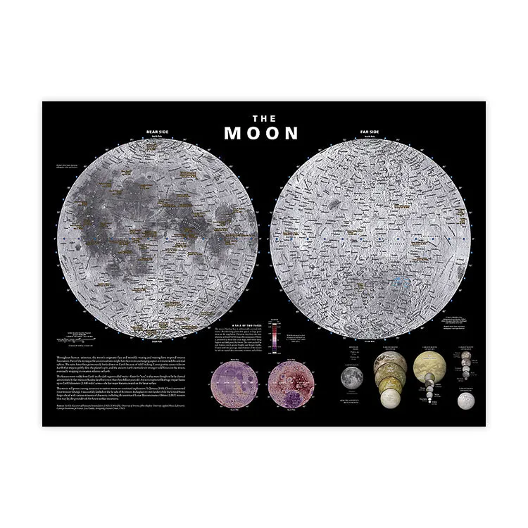 National Geographic The Moon Stargazer Map - Image 3