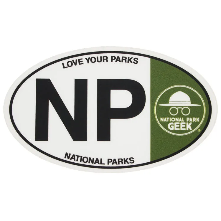 National Park Geek Sticker - Mini Oval