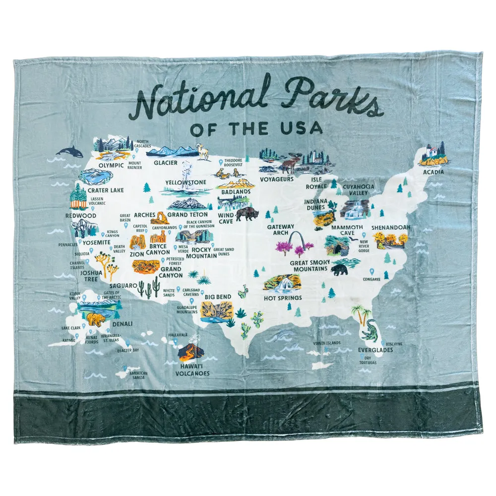 National Parks of the USA Fleece Blanket