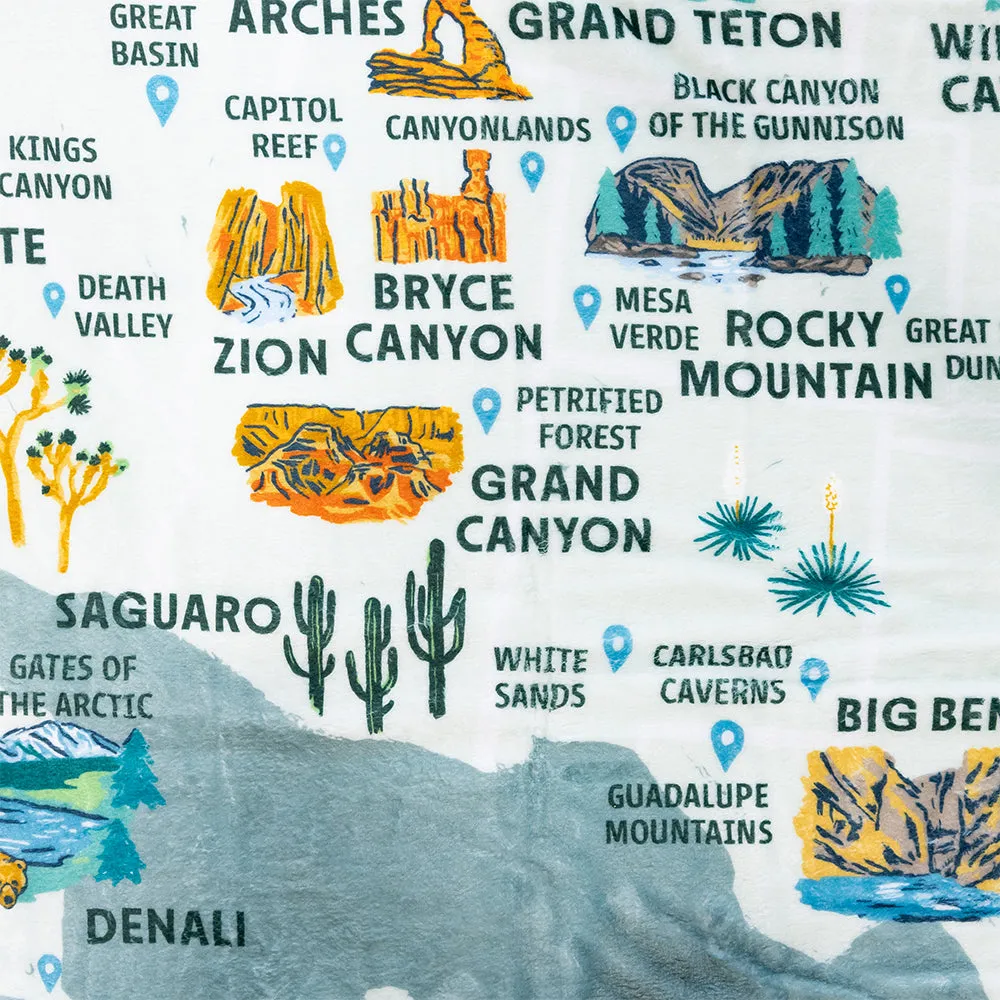 National Parks of the USA Fleece Blanket - Image 2