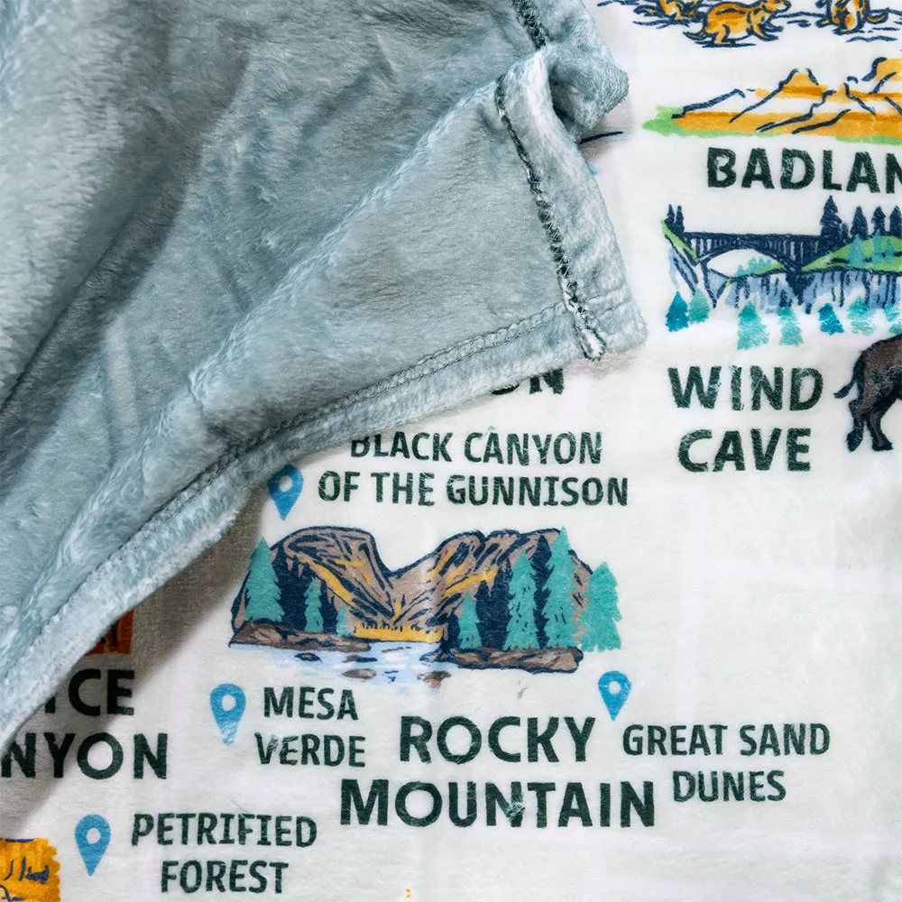 National Parks of the USA Fleece Blanket - Image 3