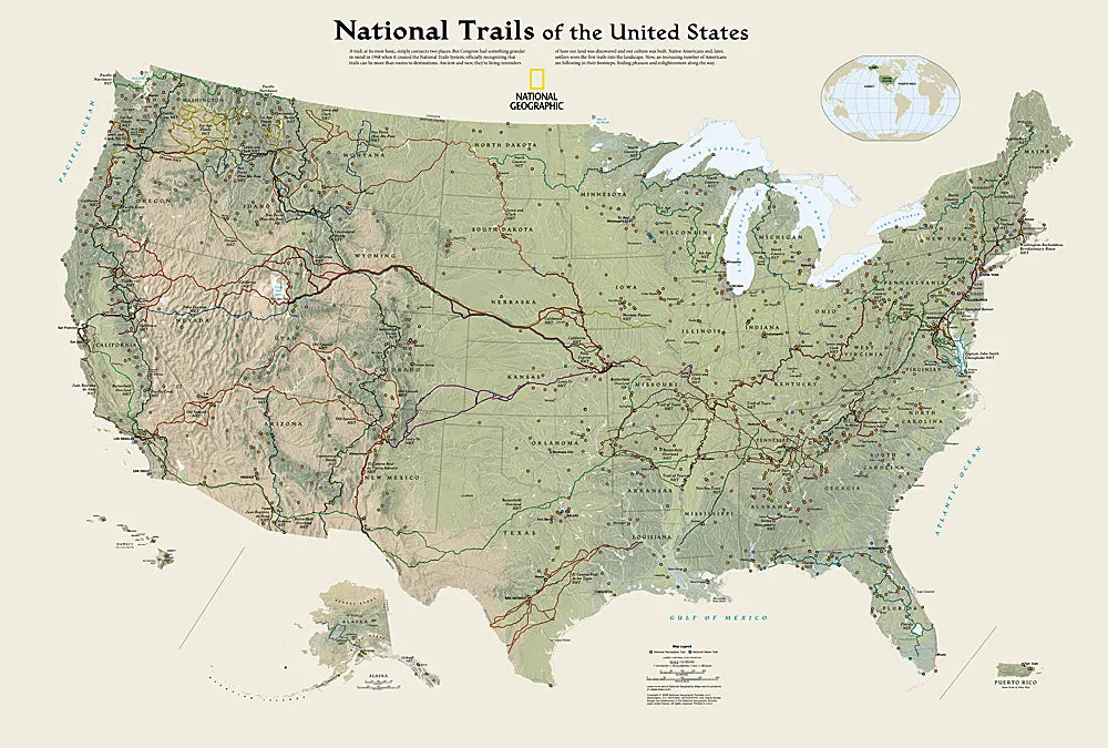National Trails of the United States Map - Image 3