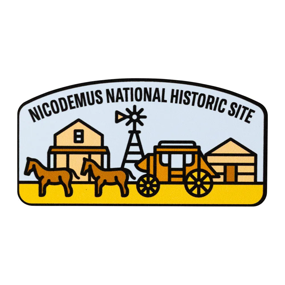 Nicodemus National Historic Site Sticker - Fell Logo