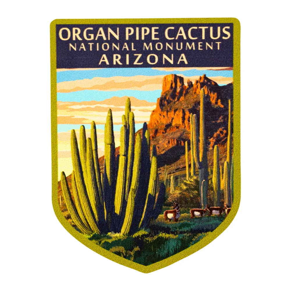 Organ Pipe Cactus National Monument Sticker - Mountain Landscape