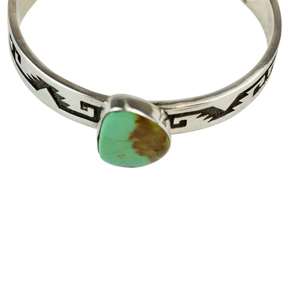 Overlay Sterling Silver and Turquoise Bracelet - Image 3