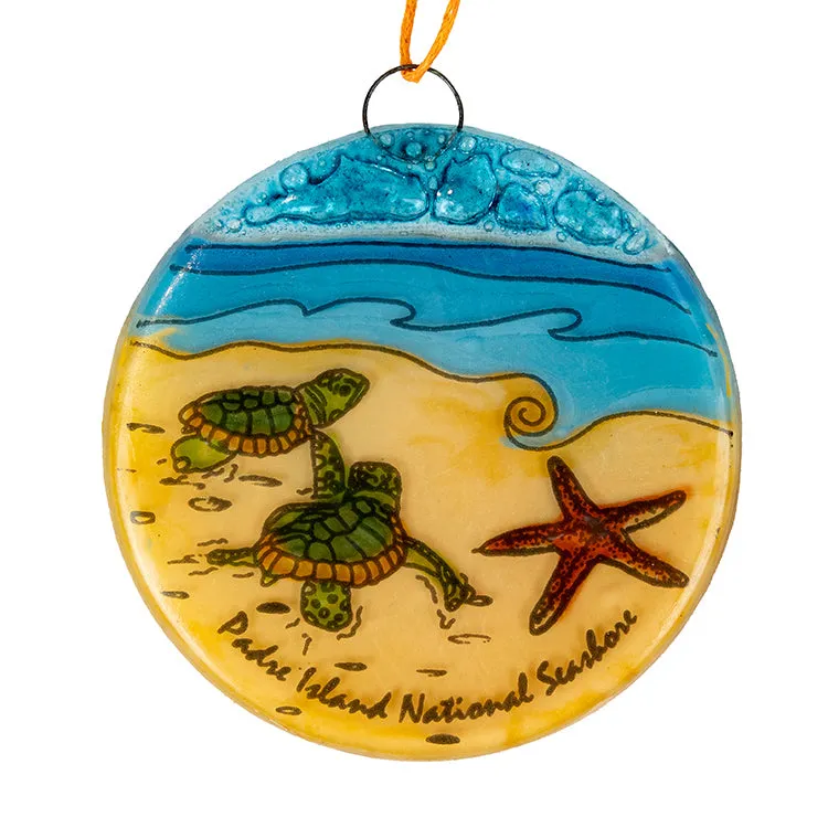 Padre Island National Seashore Recycled Glass Ornament