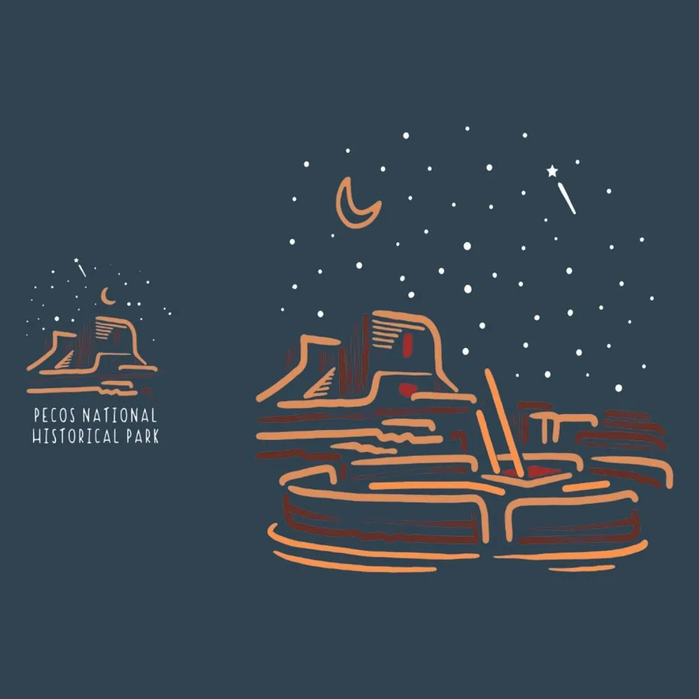 Pecos National Historical Park T-Shirt - WT Night Sky - Image 3