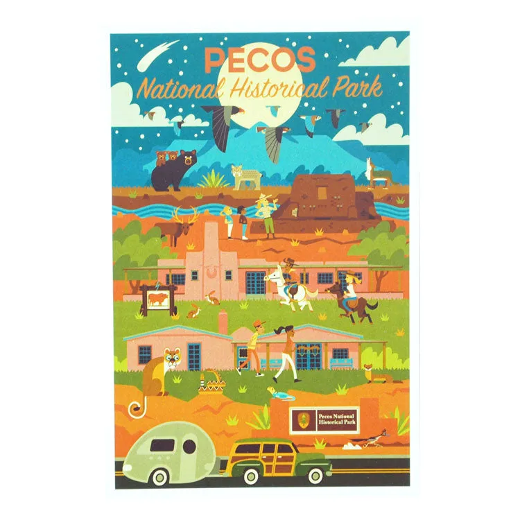 Pecos National Historical Park Postcard - Geometric Night
