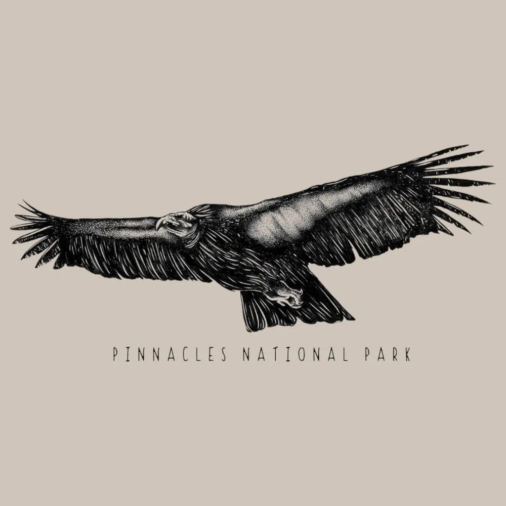 Pinnacles National Park T-Shirt - Pencil Sketch - Image 2