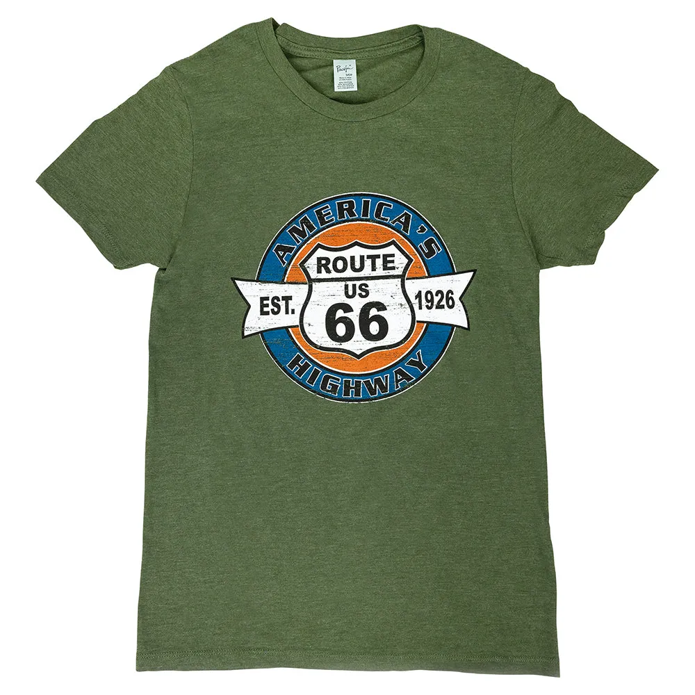 Route 66 Circle Stamp T-Shirt