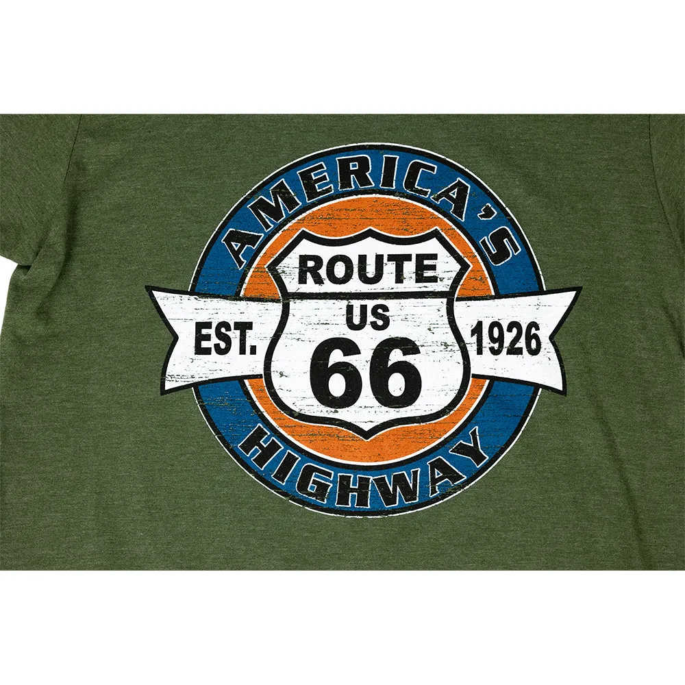 Route 66 Circle Stamp T-Shirt - Image 2