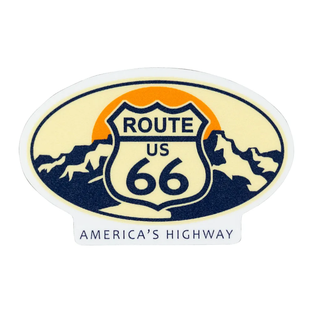 Route 66 Sticker - America's Highway