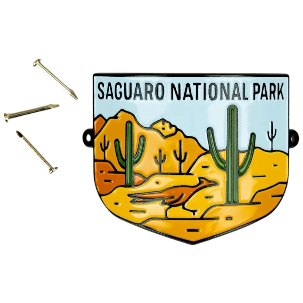 Saguaro National Park Hiking Stick Medallion - Fell Logo - Image 2
