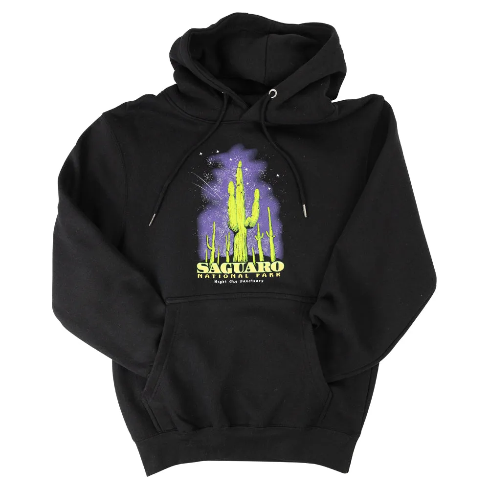 Saguaro National Park Fleece Hoodie - Night Sky - Image 3