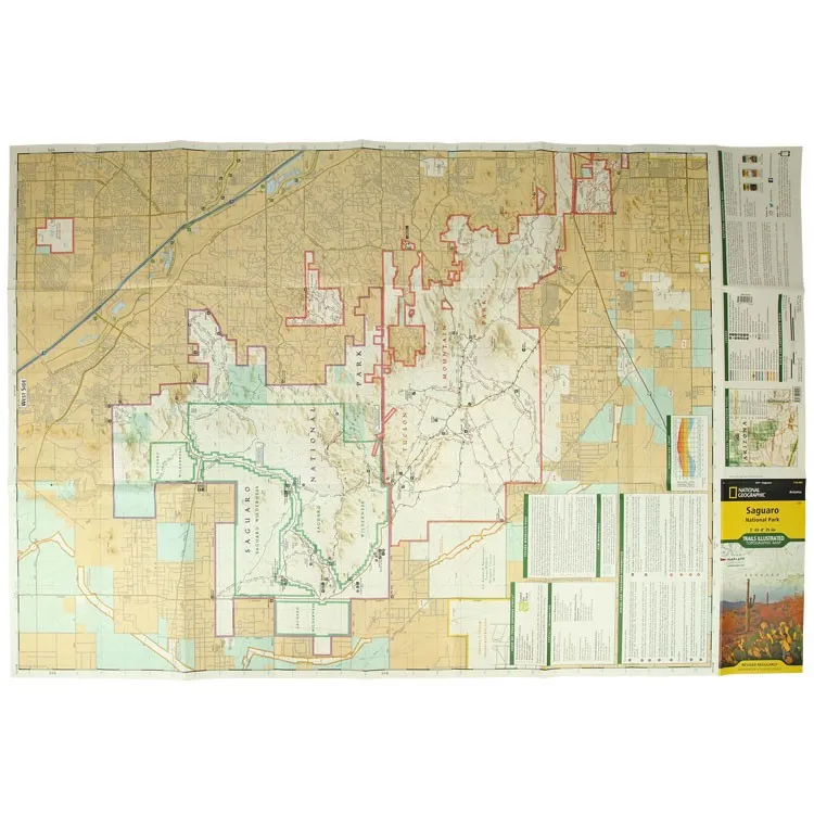 National Geographic Saguaro National Park Map - Image 2