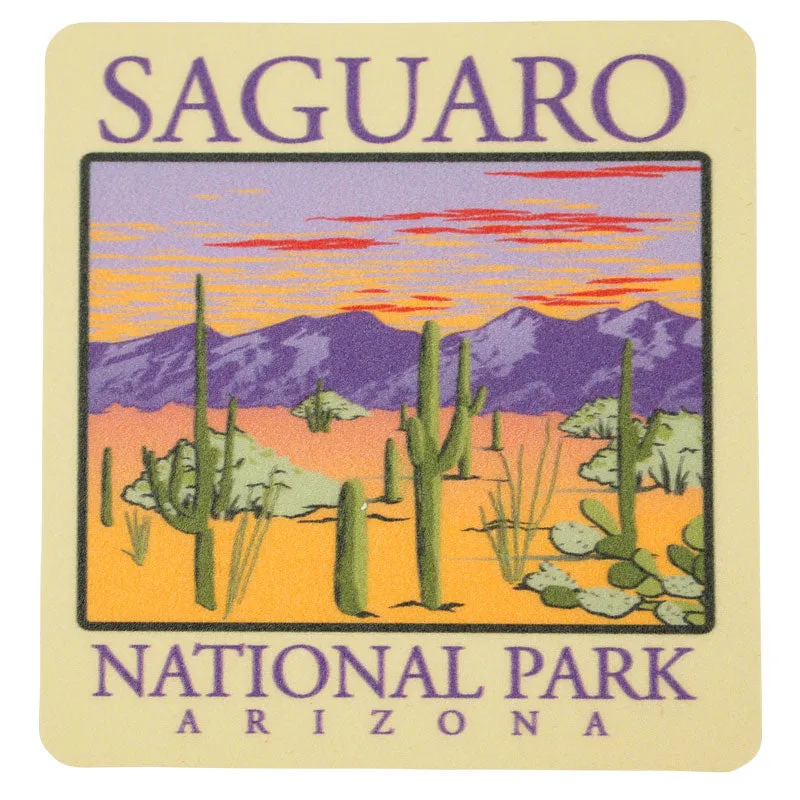Saguaro National Park Sticker - Retro