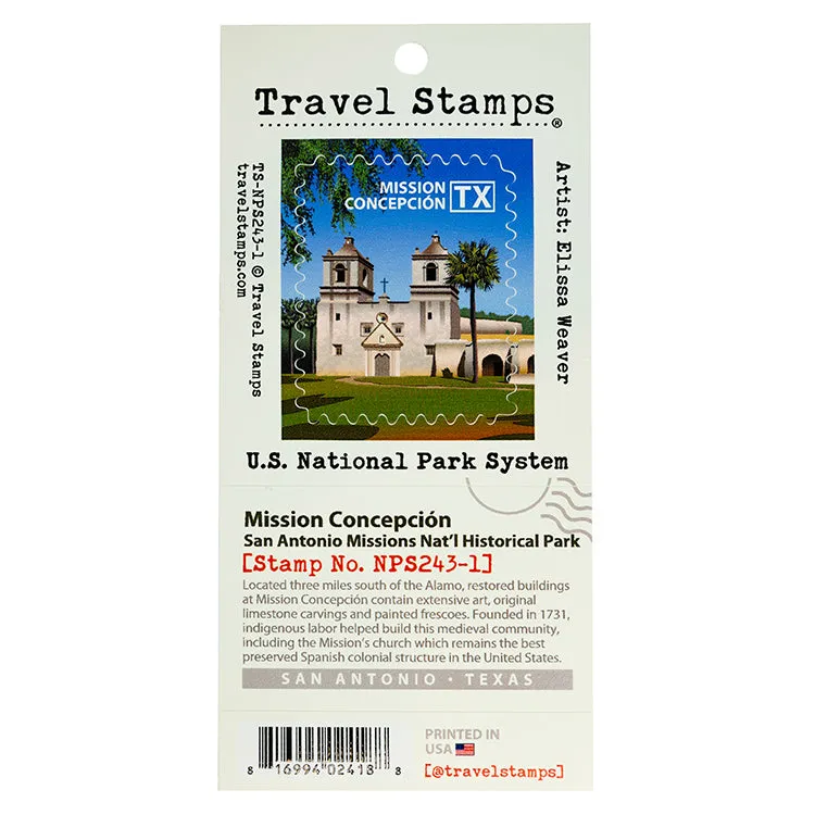San Antonio Missions National Historical Park Travel Stamp - Concepcion