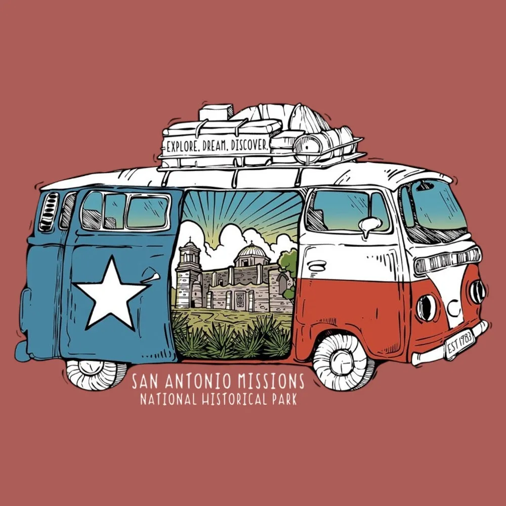 San Antonio Missions National Historical Park T-Shirt - Van Tour - Image 2