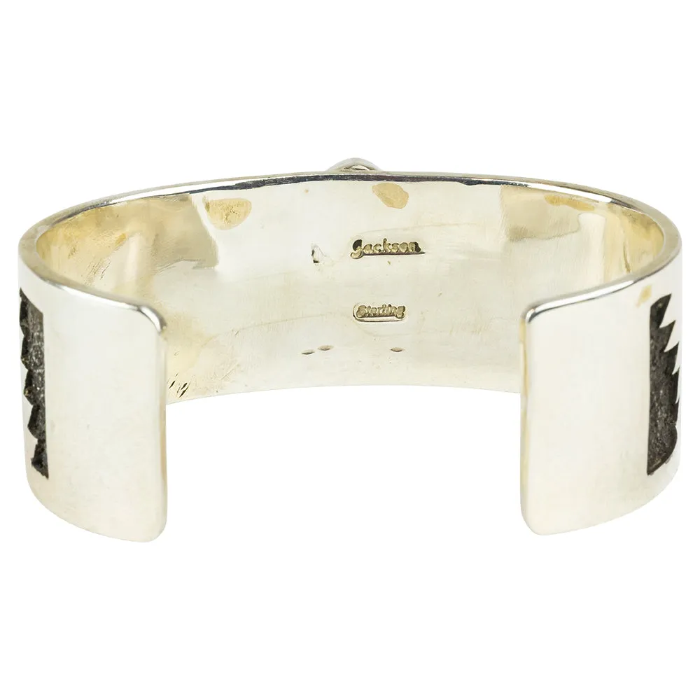 Silver Overlay Bracelet with Candelaria Turquoise - Image 6