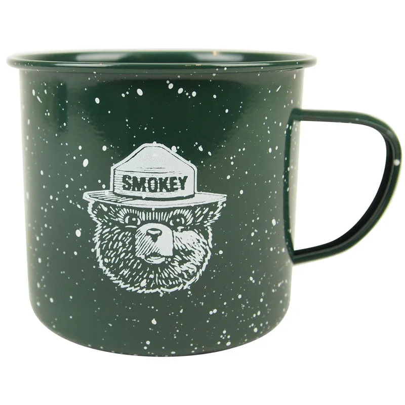 Smokey Bear Metal Camping Mug