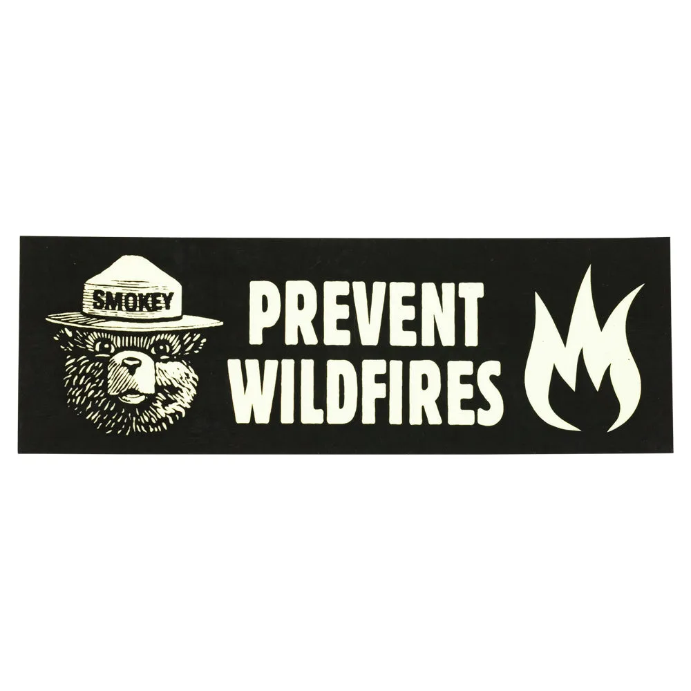 Smokey Bear Prevent Wildfires Glow in the Dark Sticker