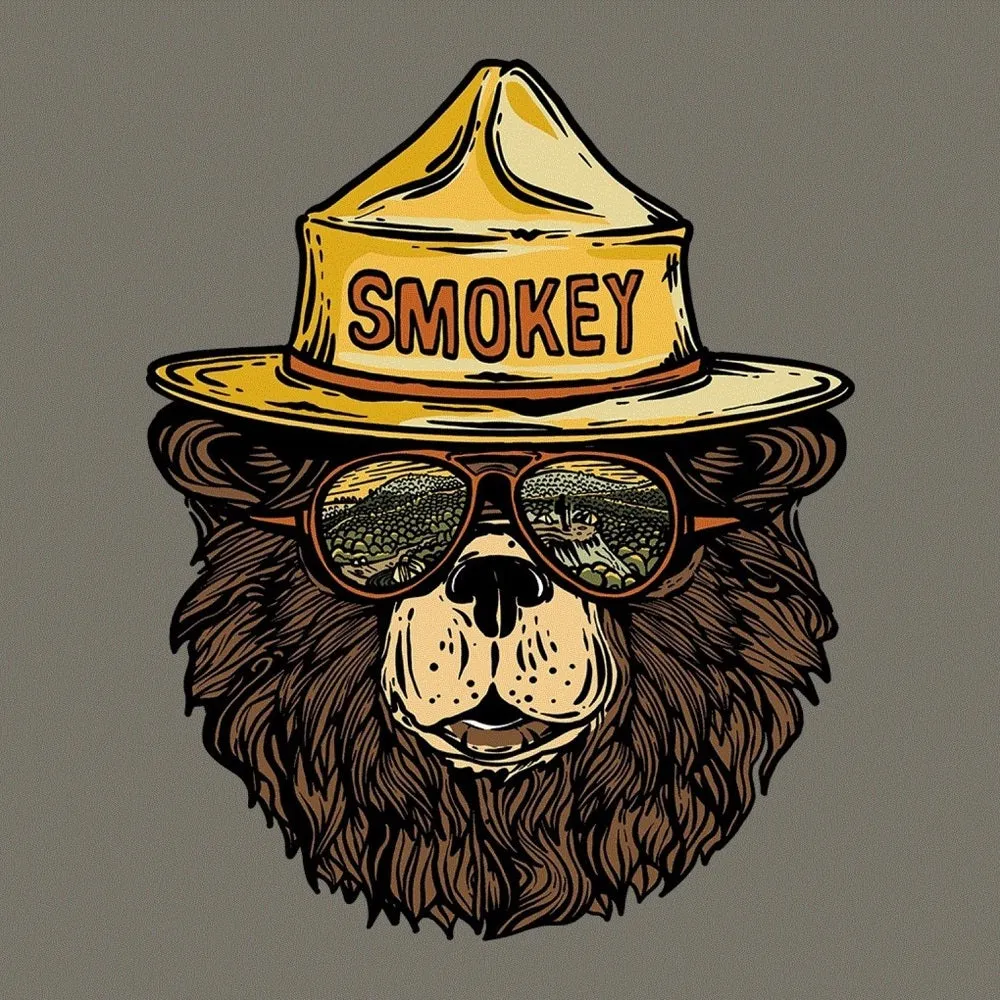 Smokey Bear Groovy Bear T-Shirt - Image 2