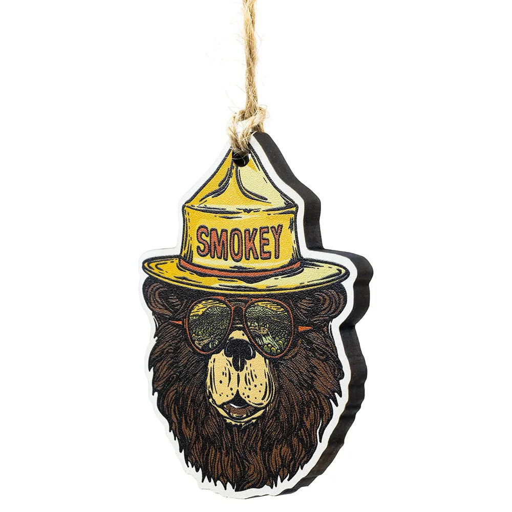 Smokey Bear Groovy Bear Wood Ornament - Image 2