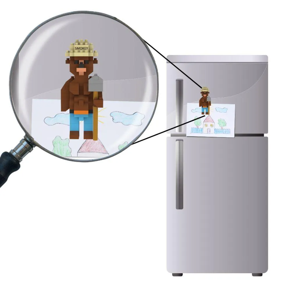 Smokey Bear Mini Block Magnet - Image 6
