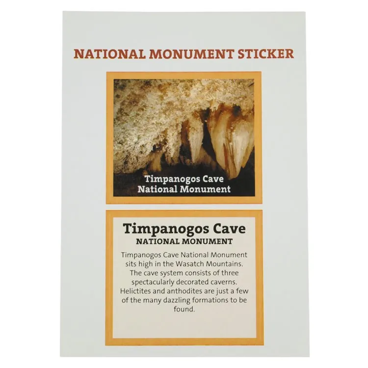 Timpanogos Cave National Monument Park Sticker