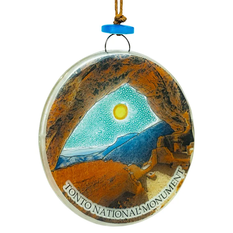 Tonto National Monument Recycled Glass Ornament - Image 2