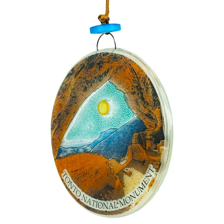 Tonto National Monument Recycled Glass Ornament - Image 3