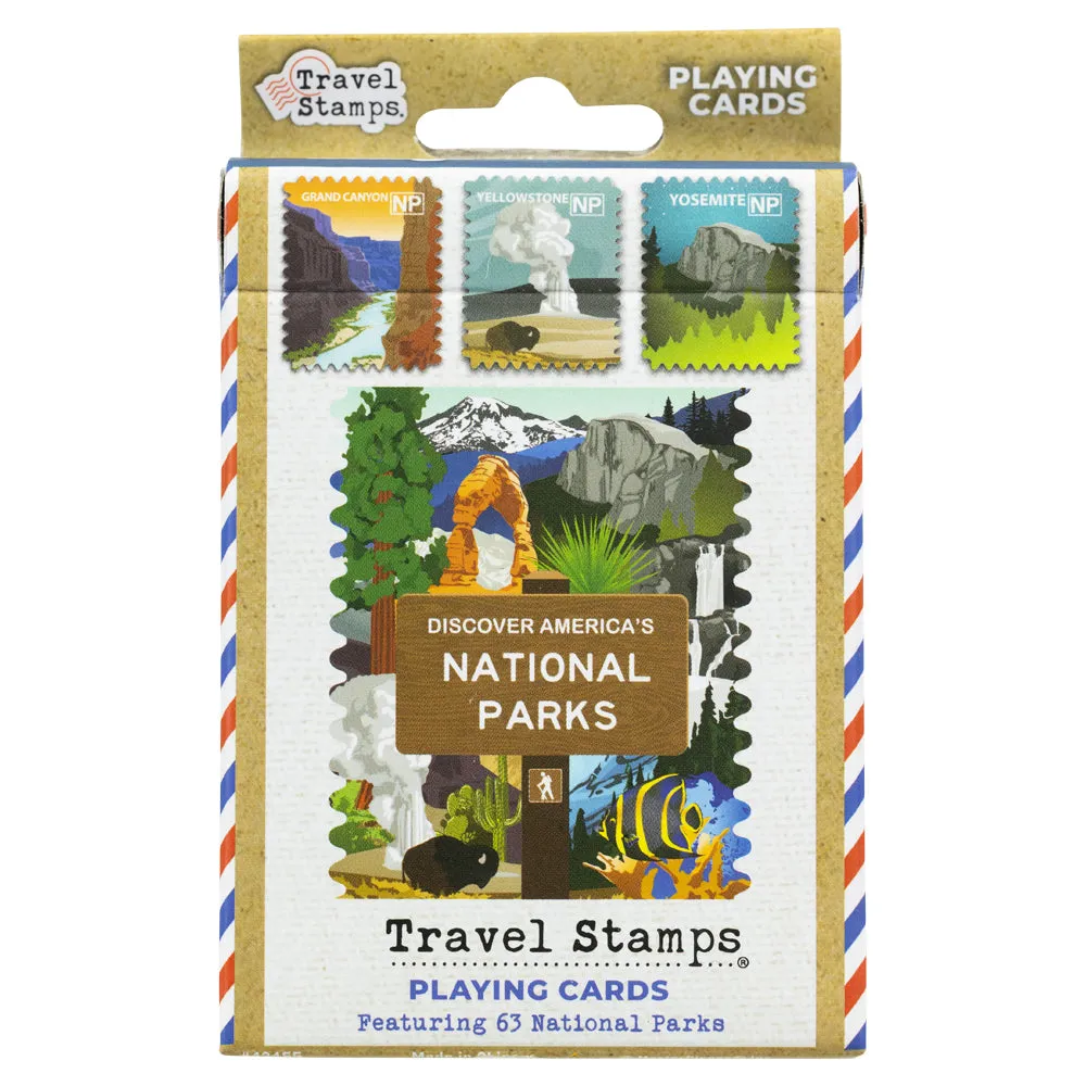 Travel Stamps National Park Playing Card Set