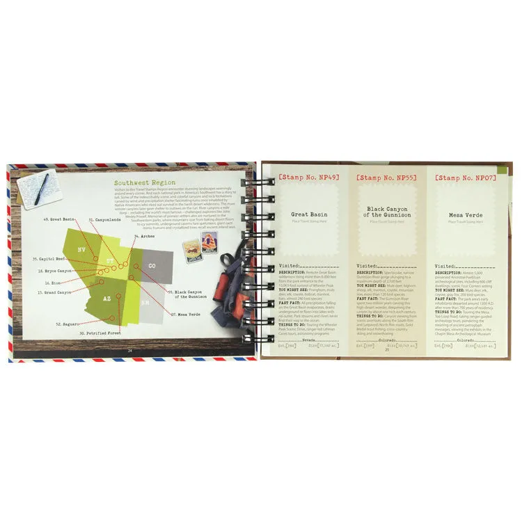 Travel Stamps U.S. National Park Album & Guide - Image 2